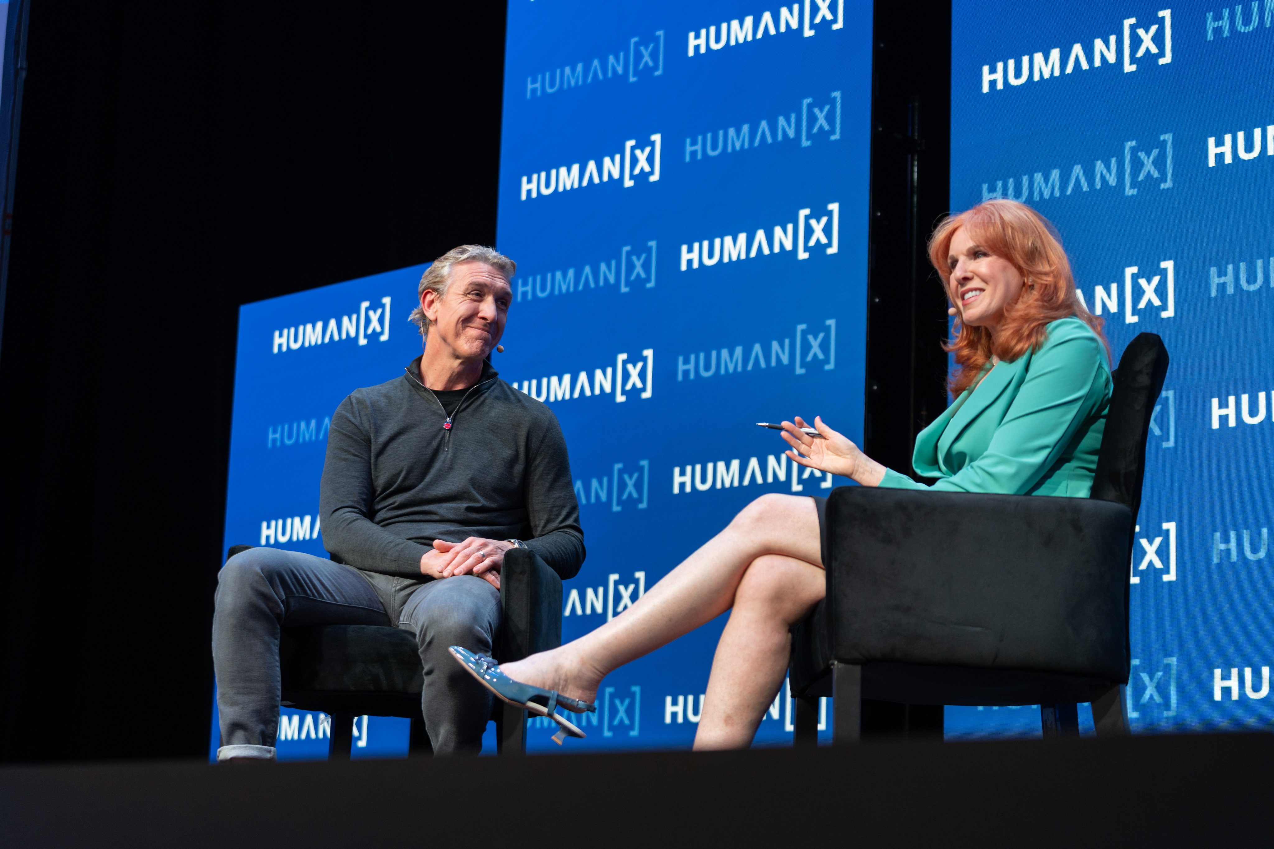 Dave Stephenson of Airbnb is in conversation with Liz Claman of Fox Business at HumanX's main stage in 2025